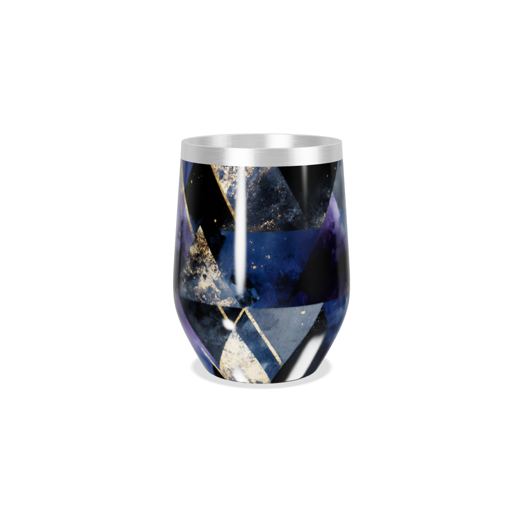 Copo Térmico Slim - Azul Geométrico Aço