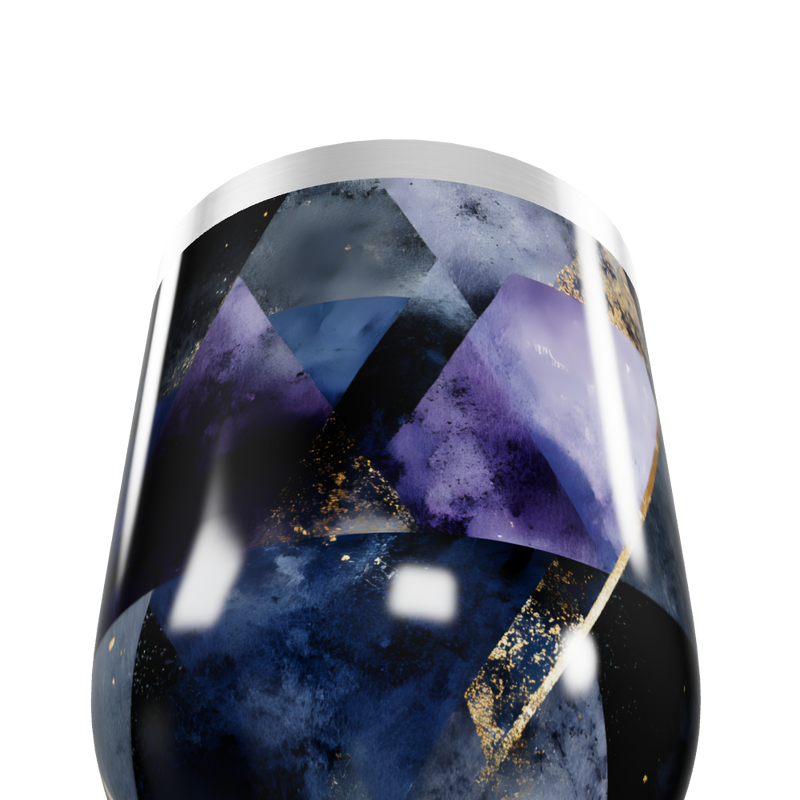 Copo Térmico Slim - Azul Geométrico Aço