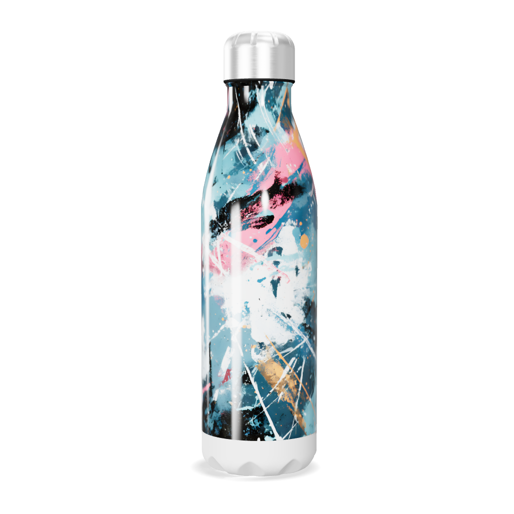 Garrafa Inox - Estampa Colorida Abstrata