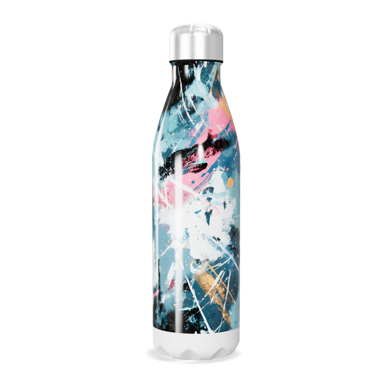 Garrafa Inox - Estampa Colorida Abstrata