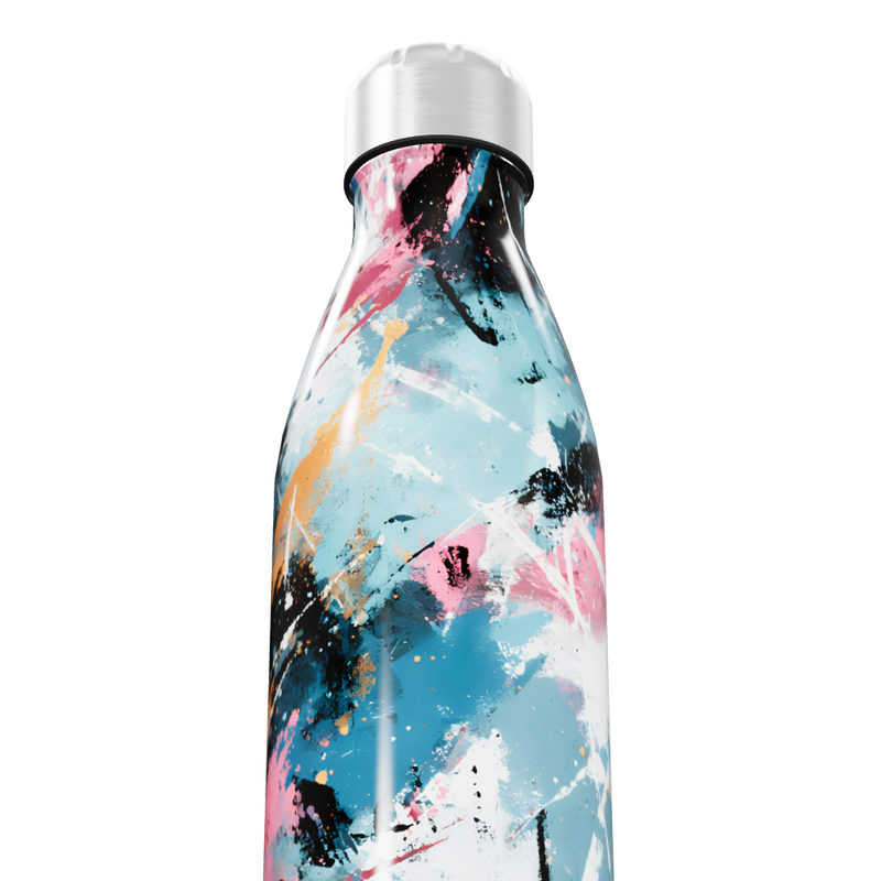 Garrafa Inox - Estampa Colorida Abstrata