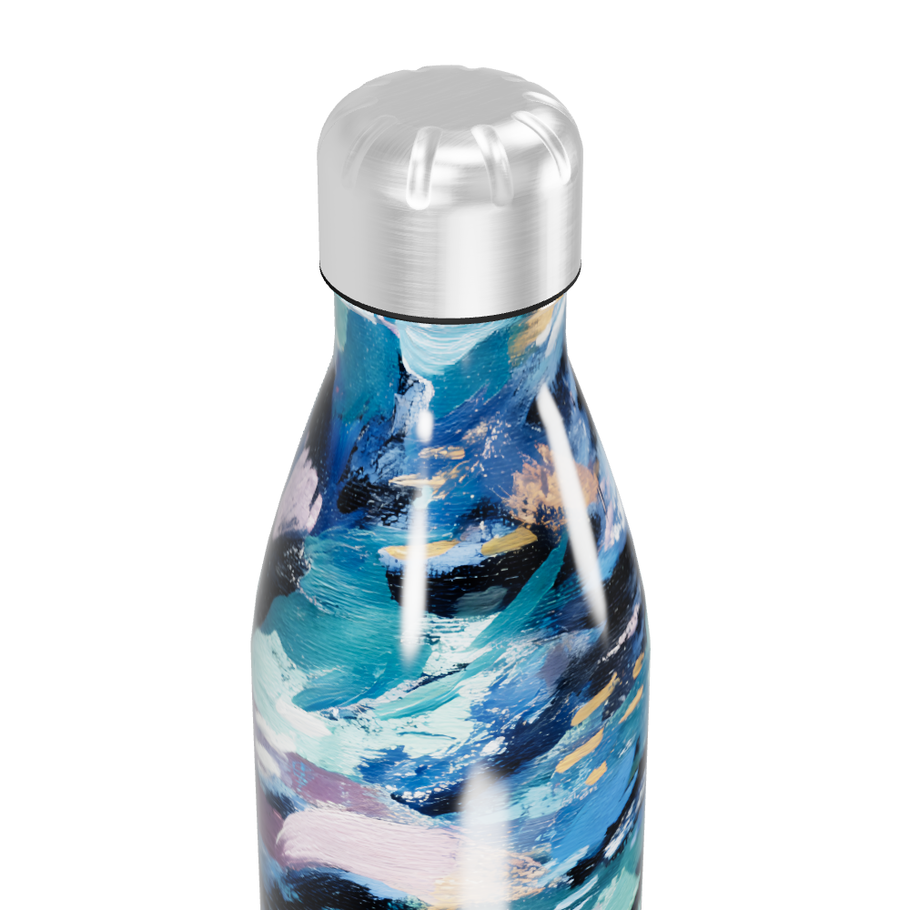 Garrafa Inox - Estampa Abstrata Colorida