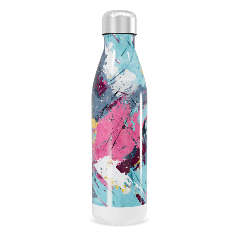 Garrafa Inox - Estampa Colorida Abstrata