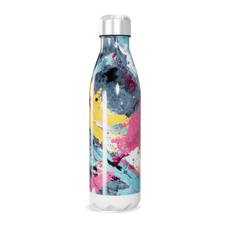 Garrafa Inox - Estampa Colorida Abstrata