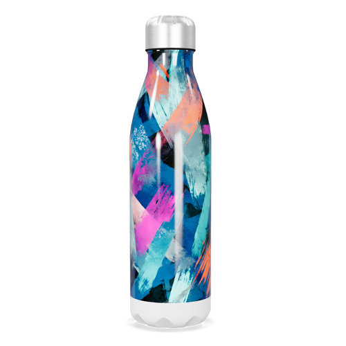 Garrafa Inox - Estampa Abstrata Colorida