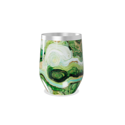 Copo Térmico Slim - Verde Mármore Aço Inox