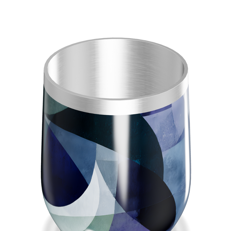 Copo Térmico Slim - Azul Abstrato Inox