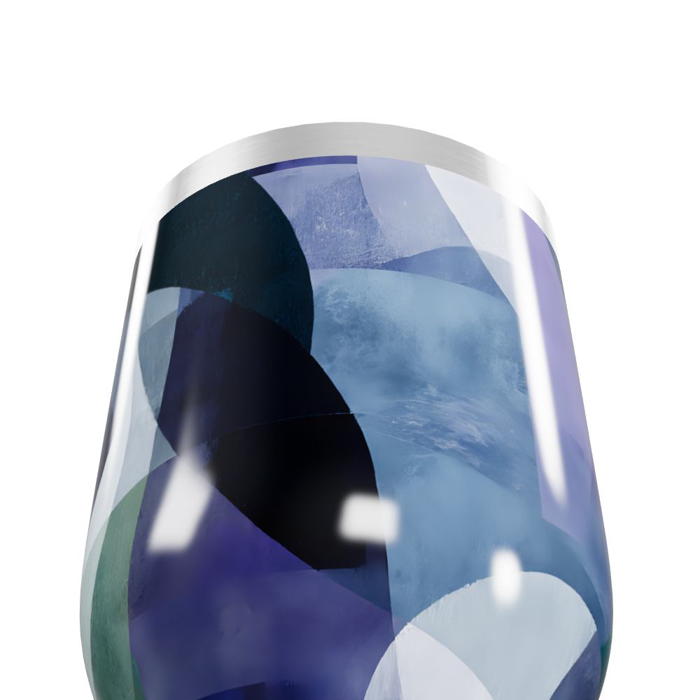 Copo Térmico Slim - Azul Abstrato Inox