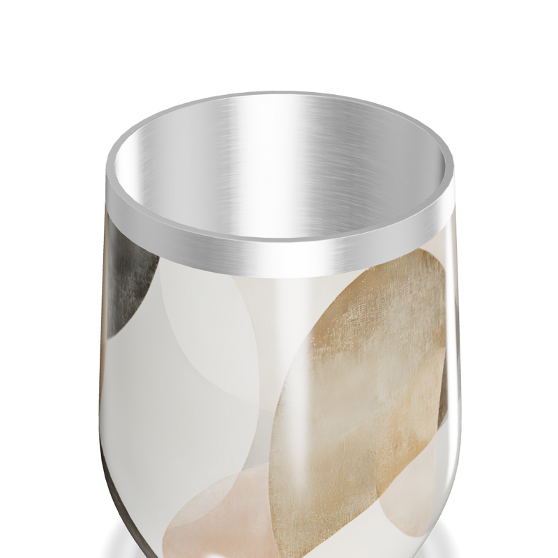 Copo Térmico Slim - Abstrato Bege Aço Inox