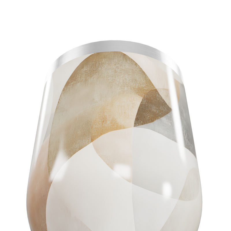 Copo Térmico Slim - Abstrato Bege Aço Inox