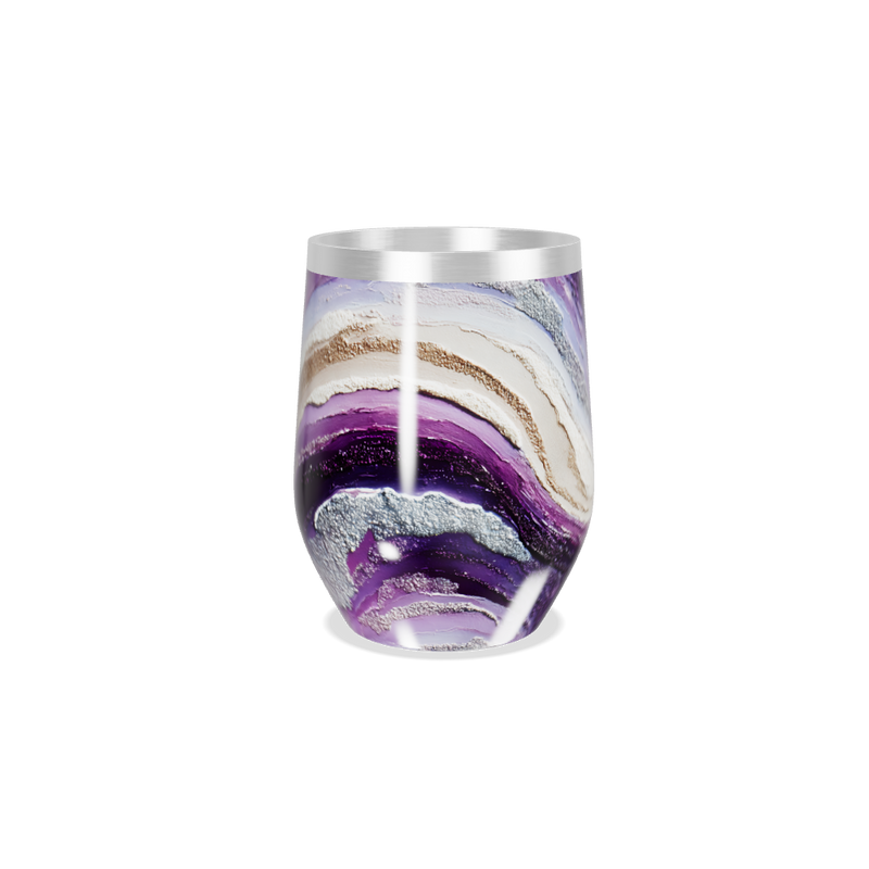 Copo Térmico Slim - Mármore Roxo Elegante