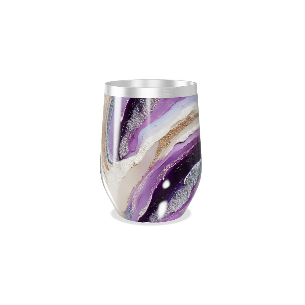 Copo Térmico Slim - Mármore Roxo Elegante