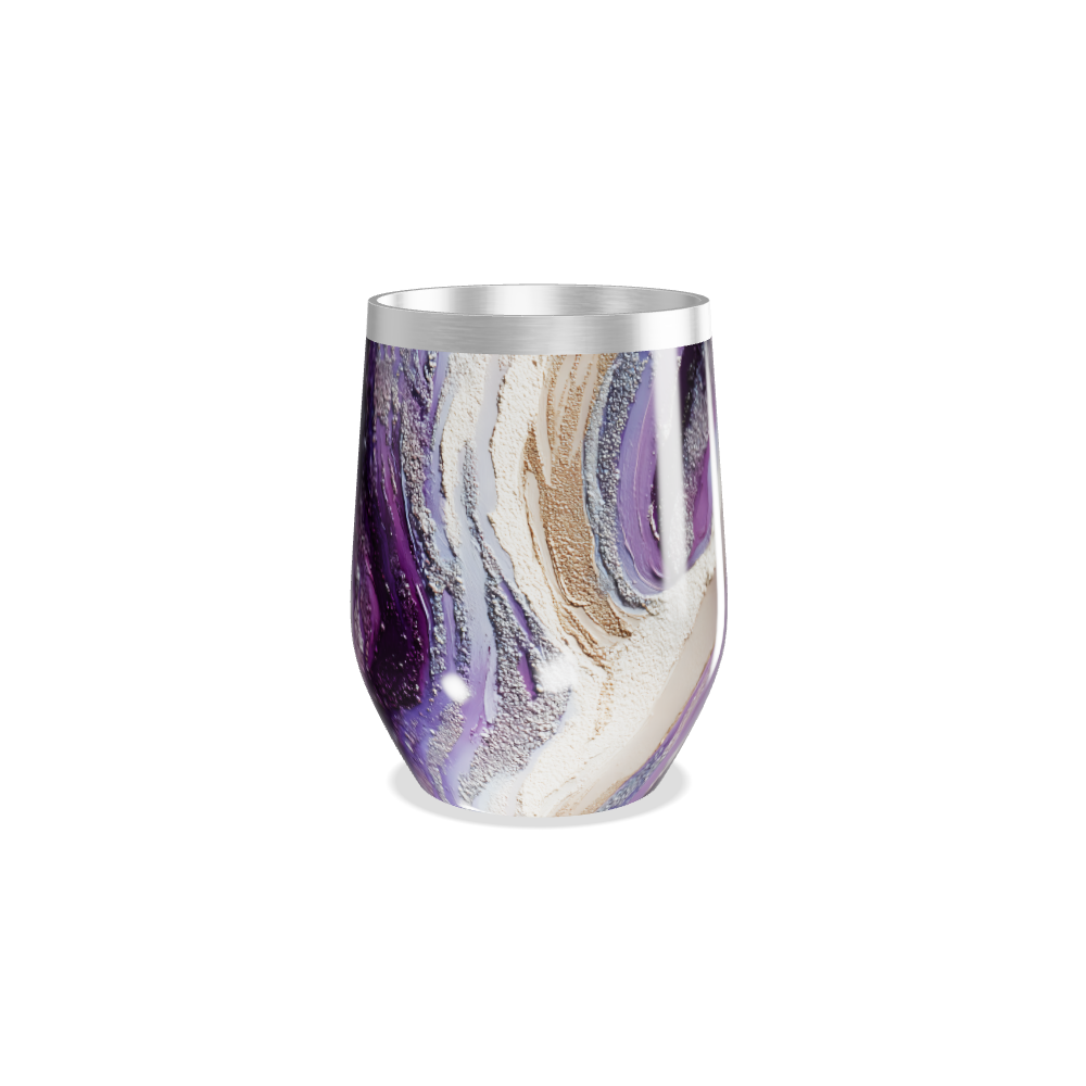 Copo Térmico Slim - Mármore Roxo Elegante