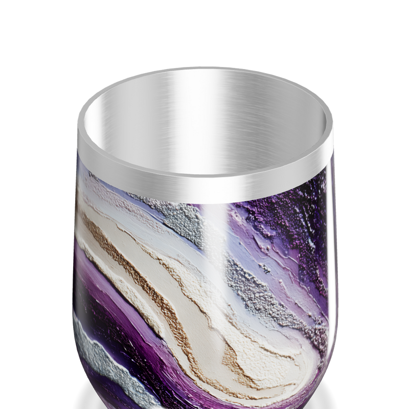 Copo Térmico Slim - Mármore Roxo Elegante