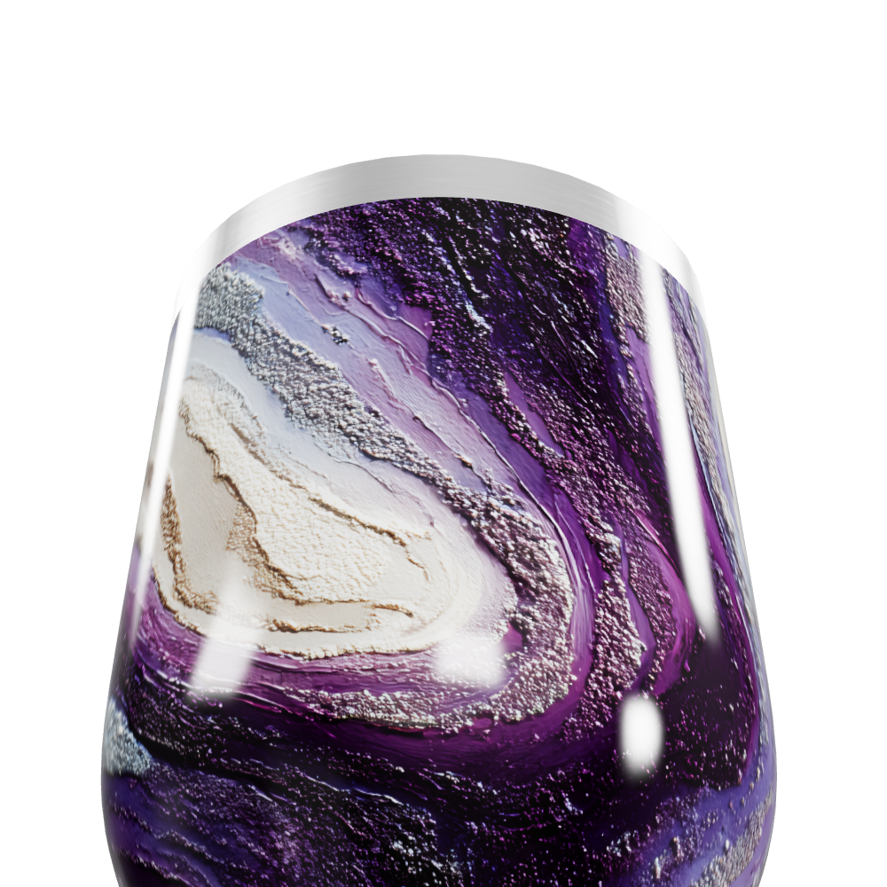 Copo Térmico Slim - Mármore Roxo Elegante