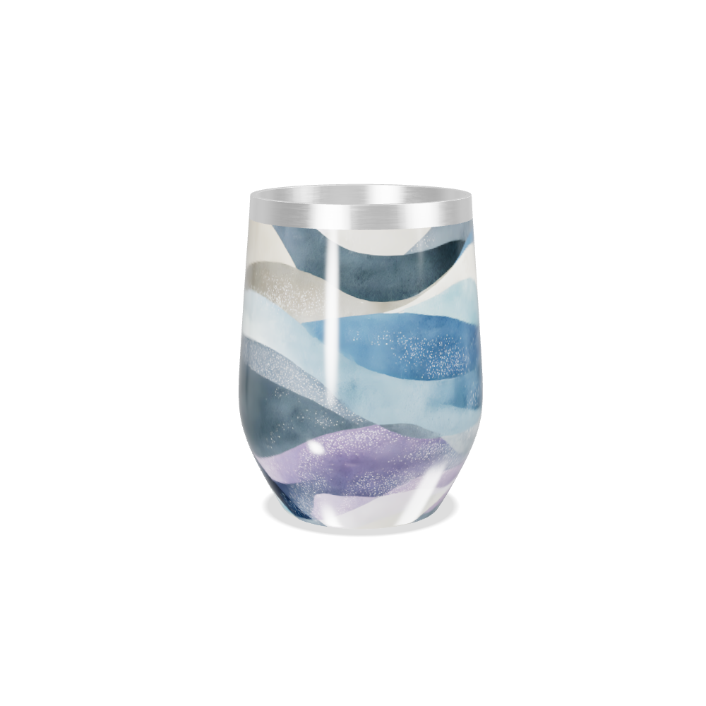 Copo Térmico Slim - Estampado Ondas Azul