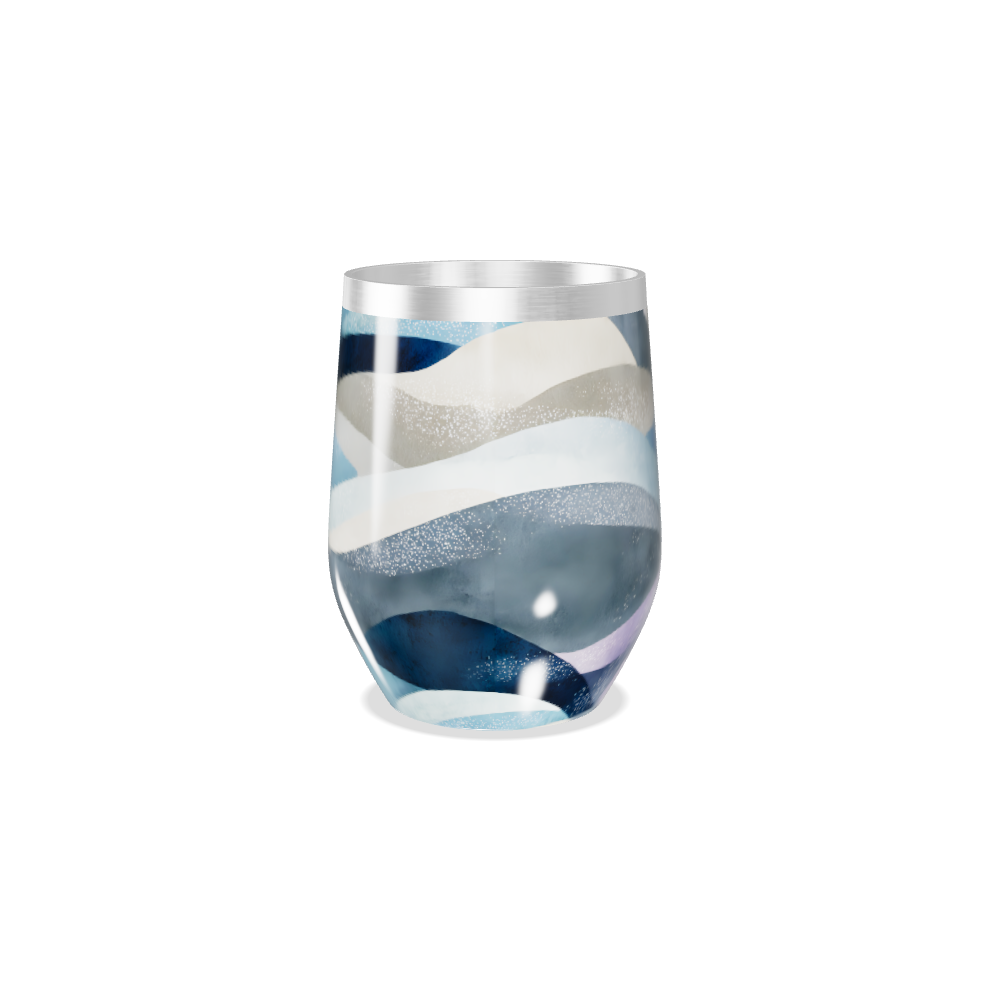 Copo Térmico Slim - Estampado Ondas Azul