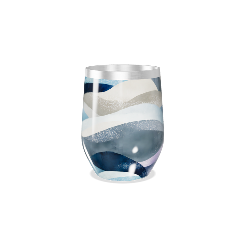 Copo Térmico Slim - Estampado Ondas Azul