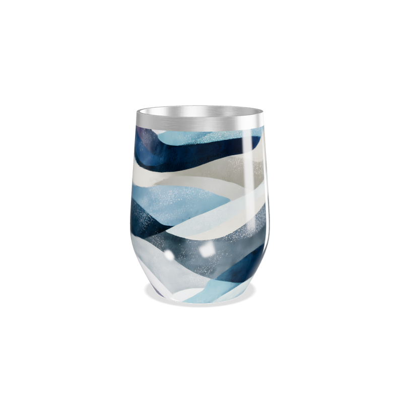 Copo Térmico Slim - Estampado Ondas Azul