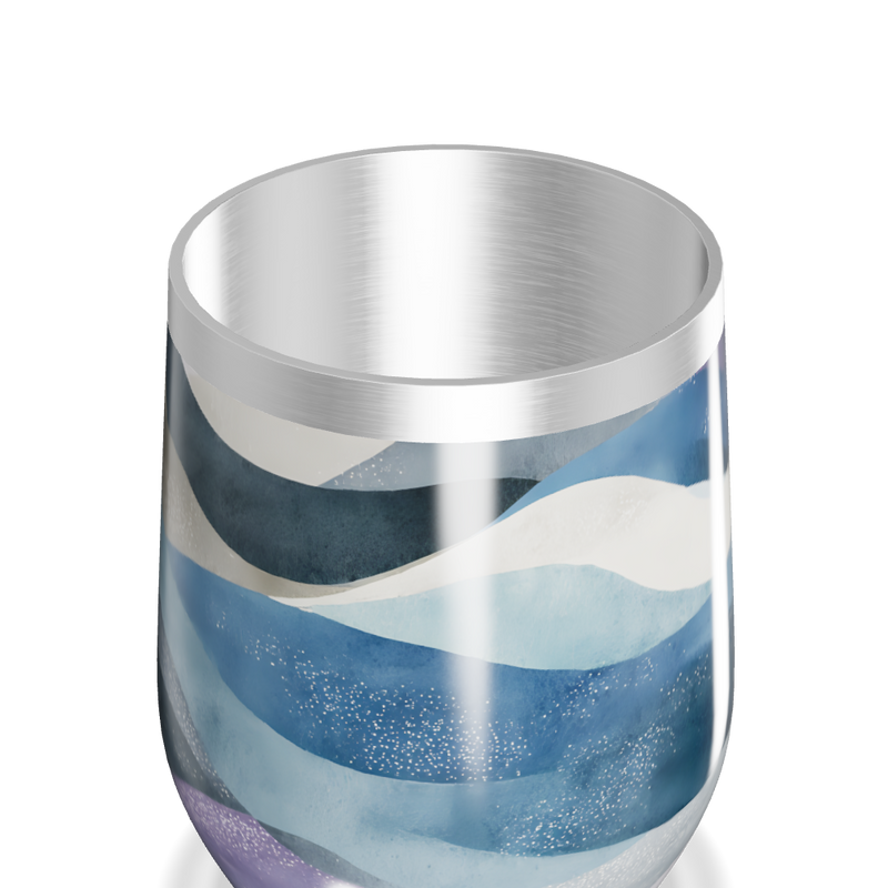 Copo Térmico Slim - Estampado Ondas Azul