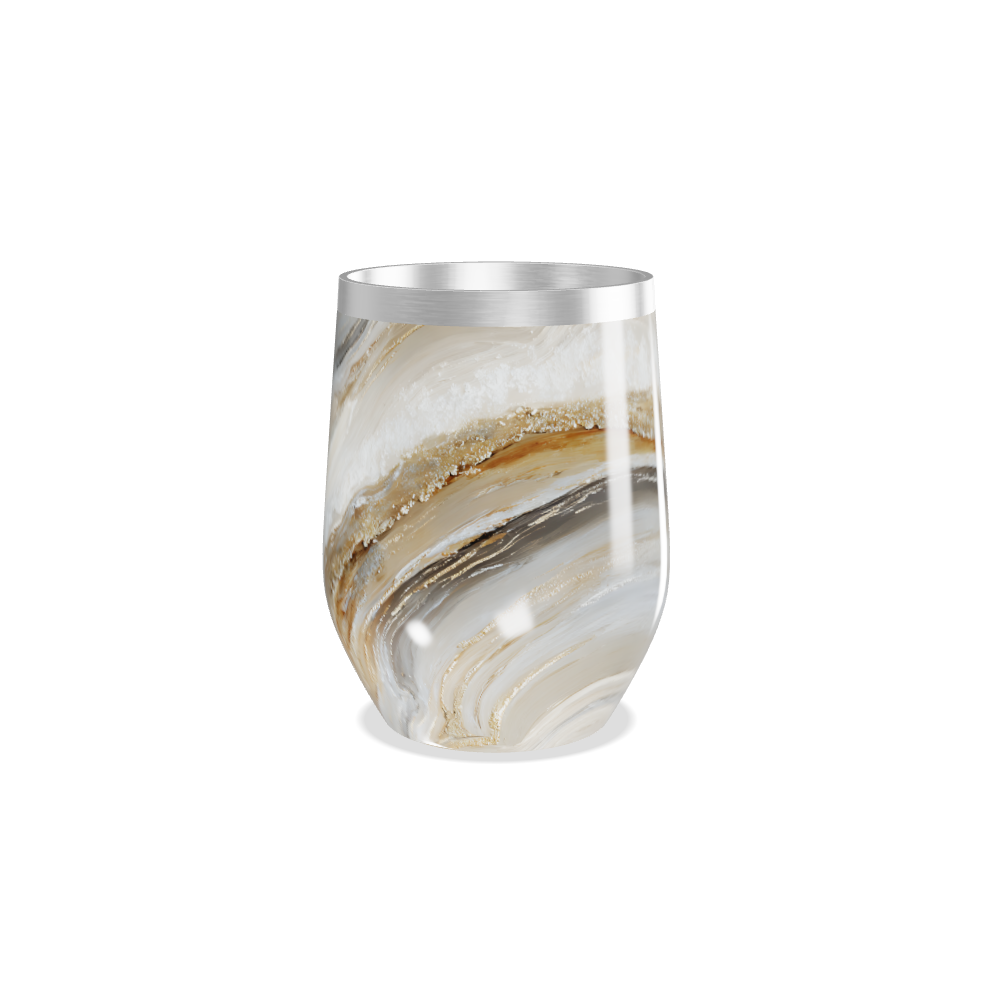 Copo Térmico Slim - Mármore Bege Inox