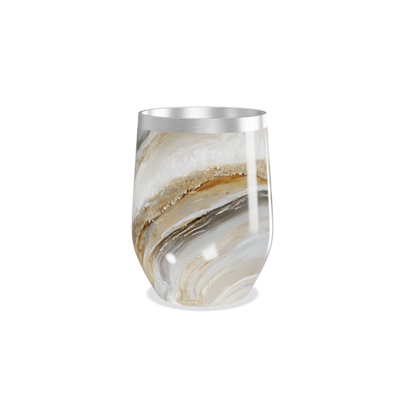 Copo Térmico Slim - Mármore Bege Inox