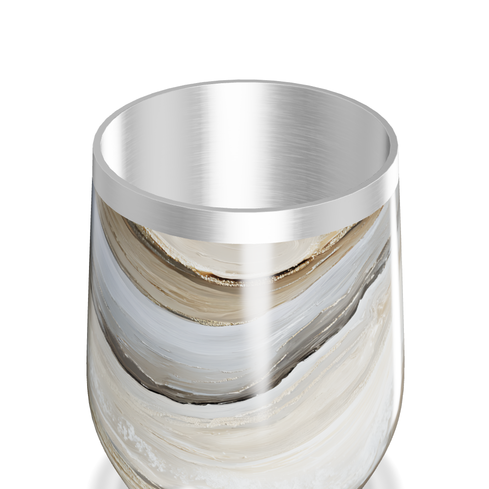 Copo Térmico Slim - Mármore Bege Inox