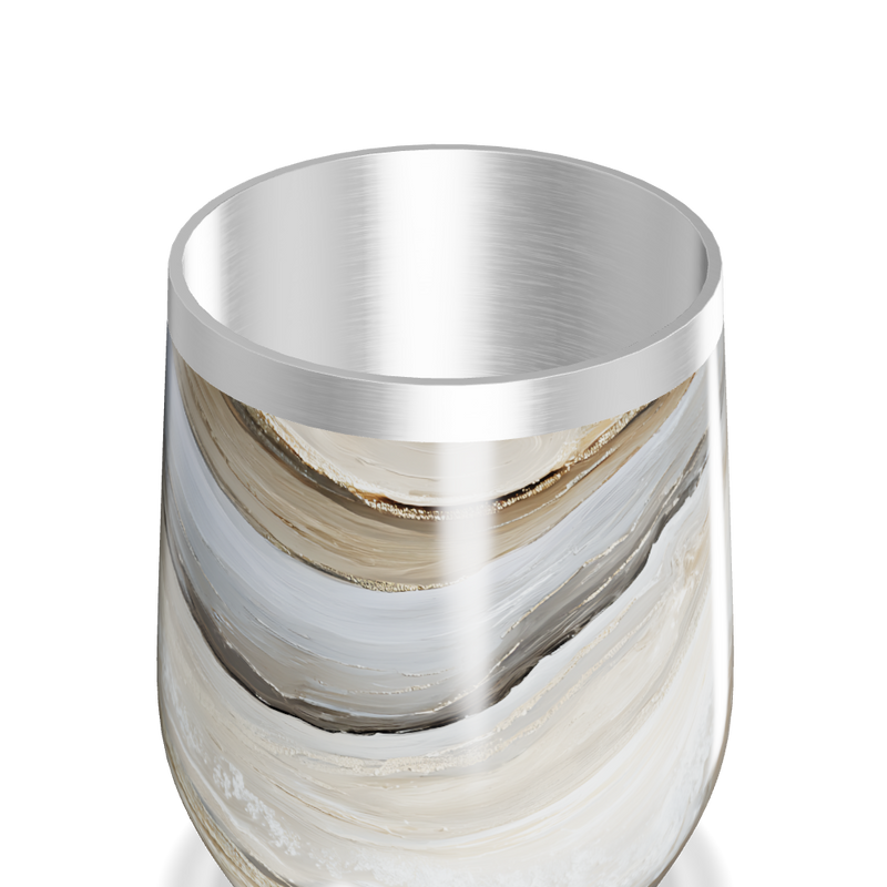 Copo Térmico Slim - Mármore Bege Inox