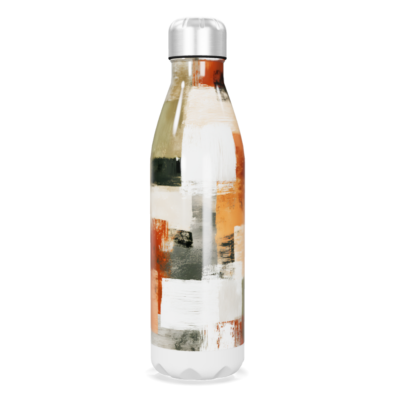 Garrafa Inox Estampa Abstrata Colorida