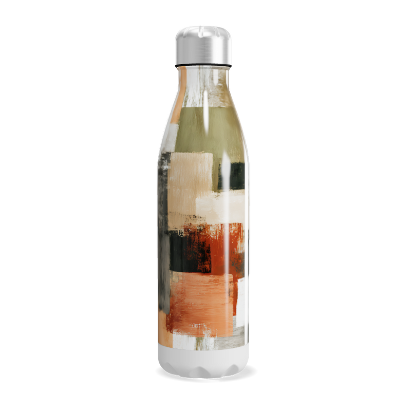 Garrafa Inox Estampa Abstrata Colorida