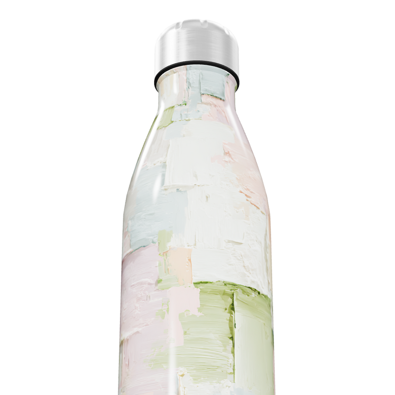 Garrafa Inox Estampa Abstrata Colorida