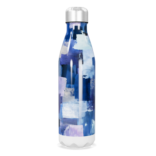 Garrafa Inox - Estampa Azul Artística
