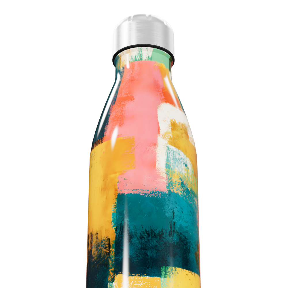Garrafa Inox - Abstrata Colorida 500ml