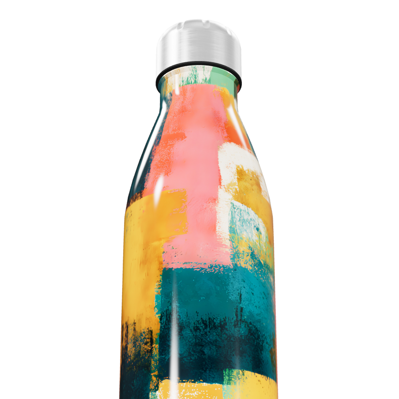 Garrafa Inox - Abstrata Colorida 500ml