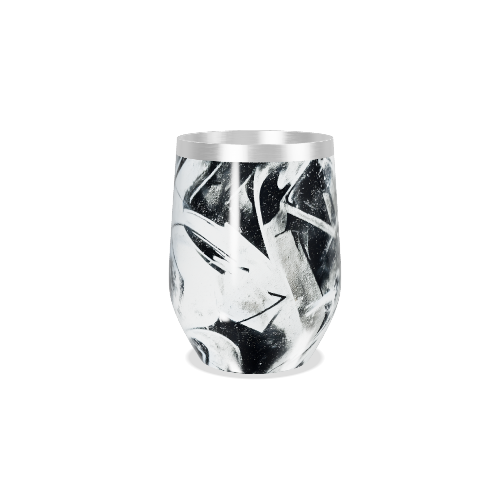 Copo Térmico Slim - Preto e Branco Aço Inox