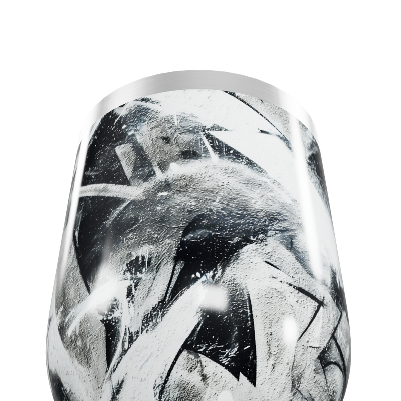 Copo Térmico Slim - Preto e Branco Aço Inox