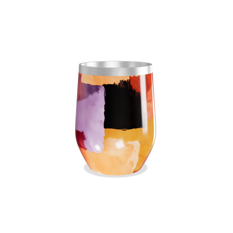 Copo Térmico Slim - Colorido com Estampa Abstrata