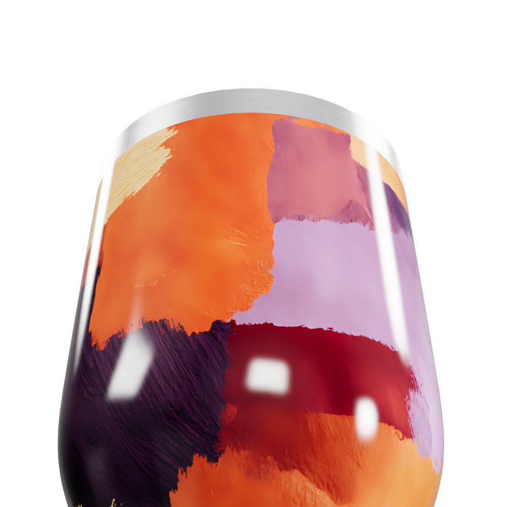 Copo Térmico Slim - Colorido com Estampa Abstrata