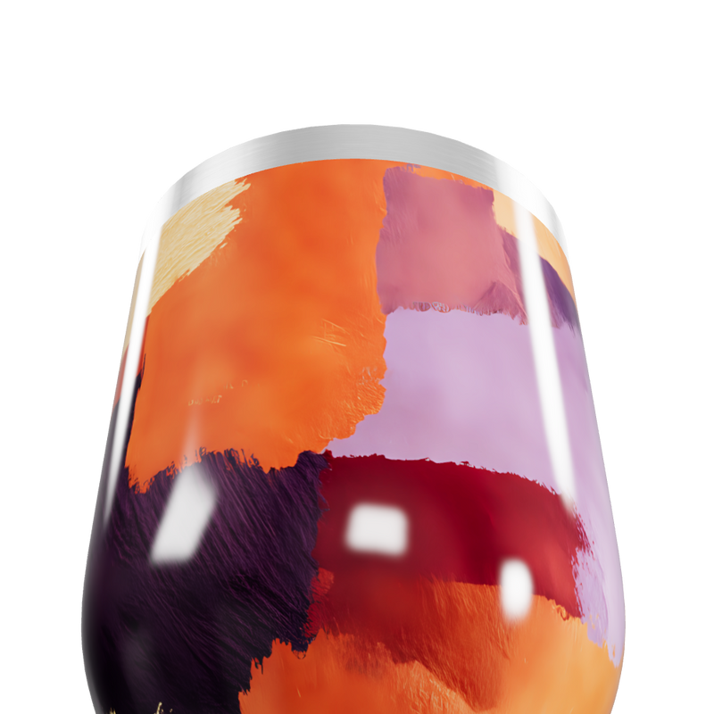 Copo Térmico Slim - Colorido com Estampa Abstrata