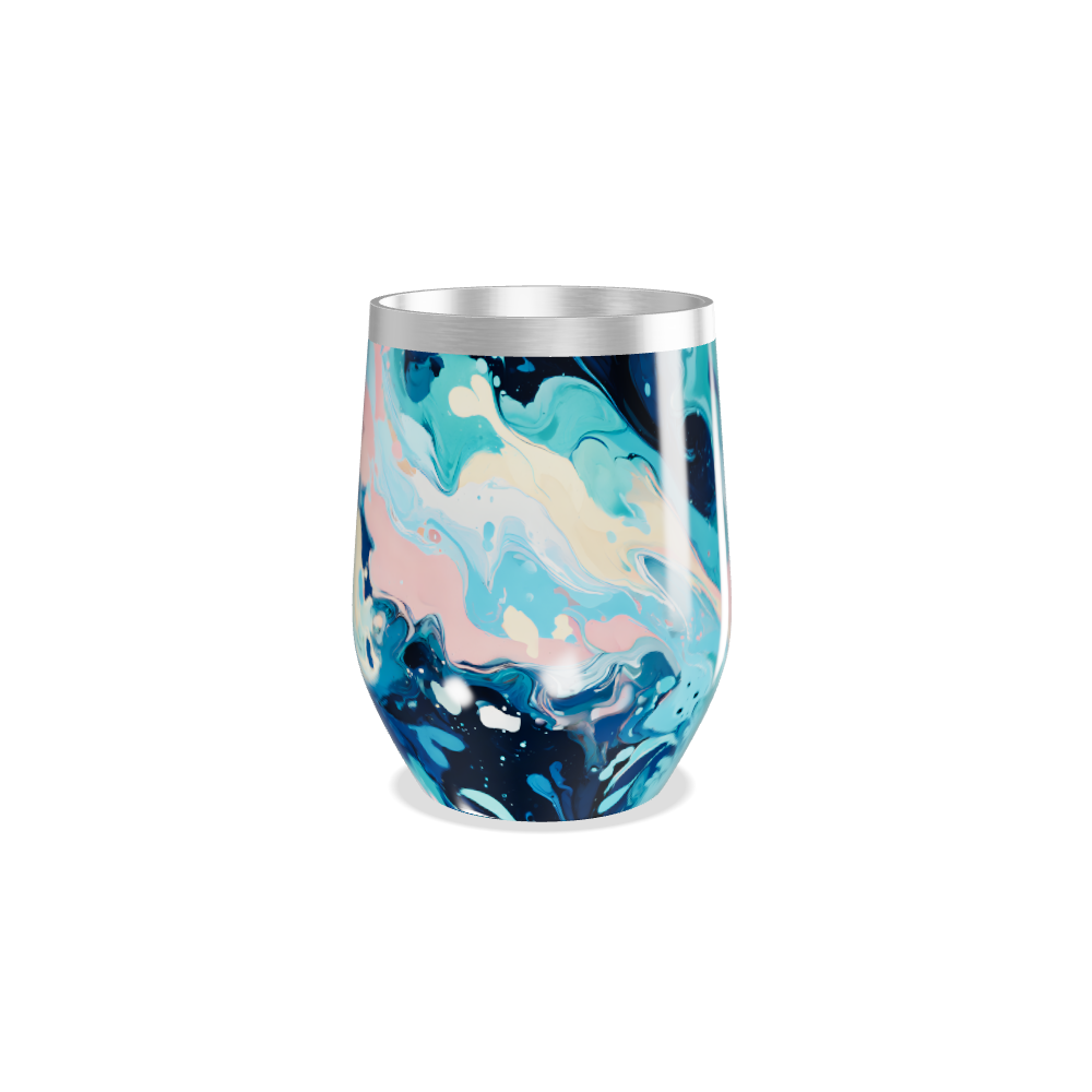 Copo Térmico Slim - Estampa Marmorizada Colorida