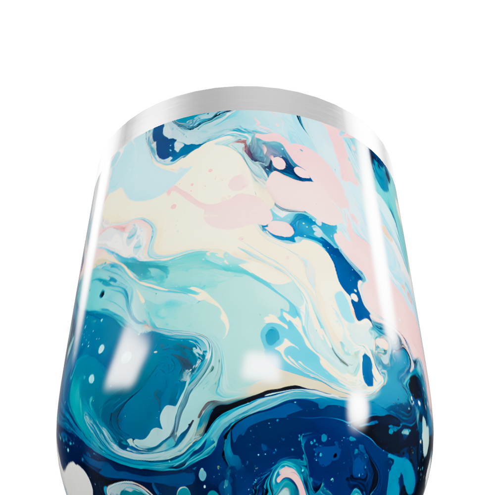 Copo Térmico Slim - Estampa Marmorizada Colorida