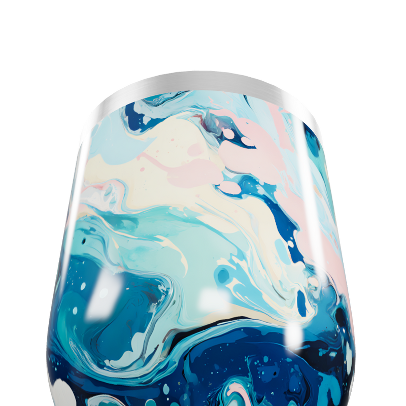 Copo Térmico Slim - Estampa Marmorizada Colorida