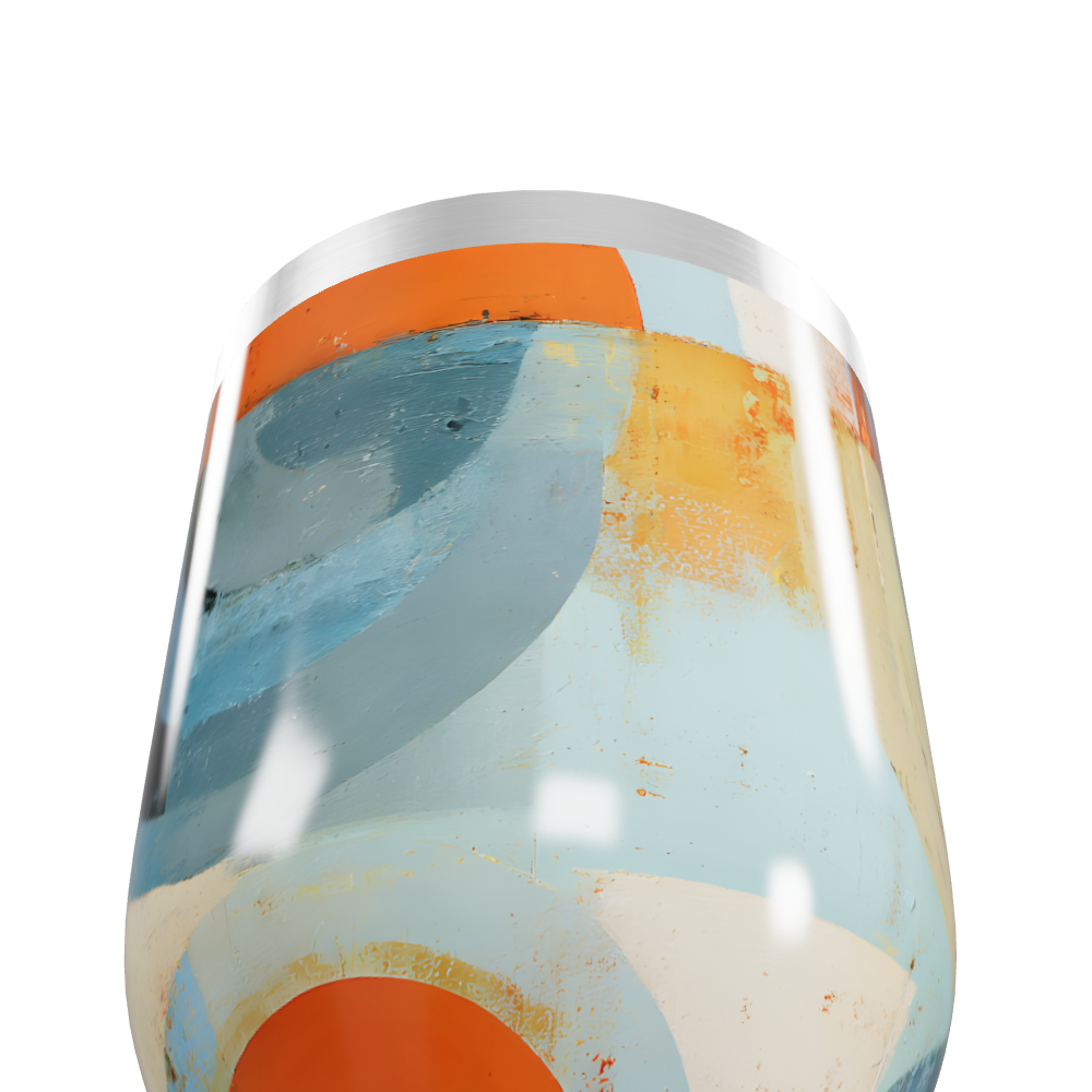 Copo Térmico Slim - Estampa Abstrata Colorida