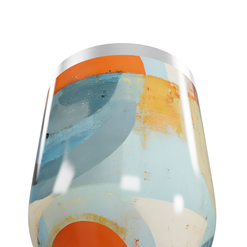 Copo Térmico Slim - Estampa Abstrata Colorida