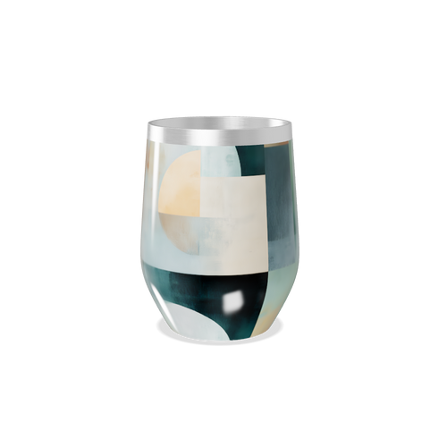 Copo Térmico Slim - Geométrico Azul Inox