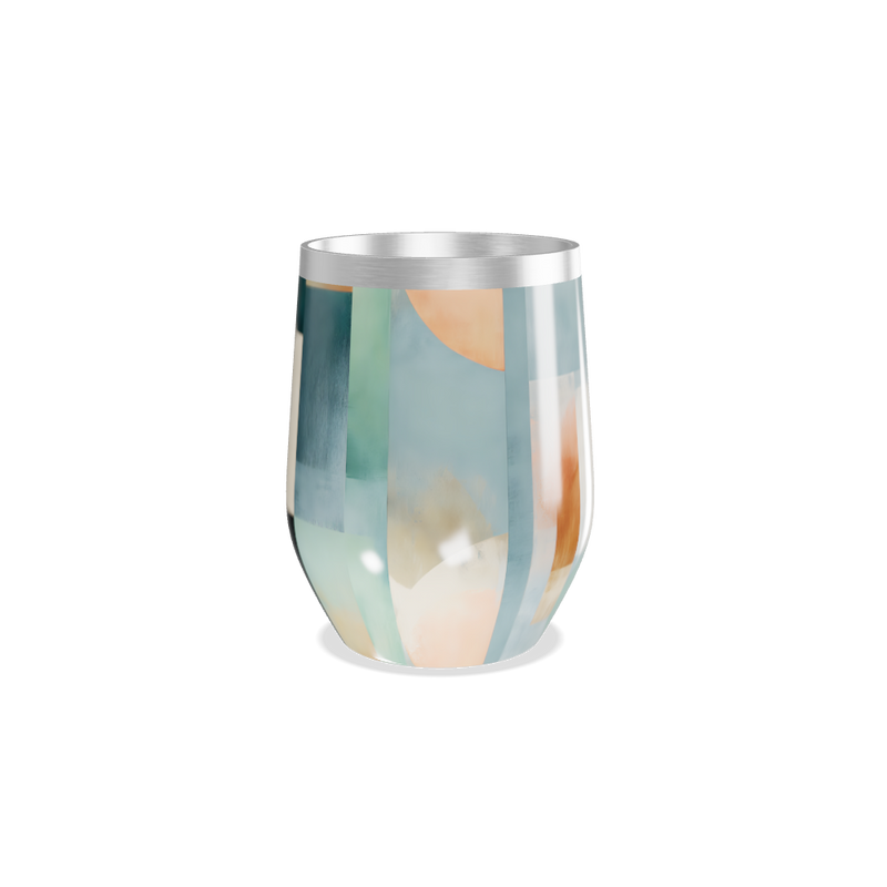 Copo Térmico Slim - Geométrico Azul Inox