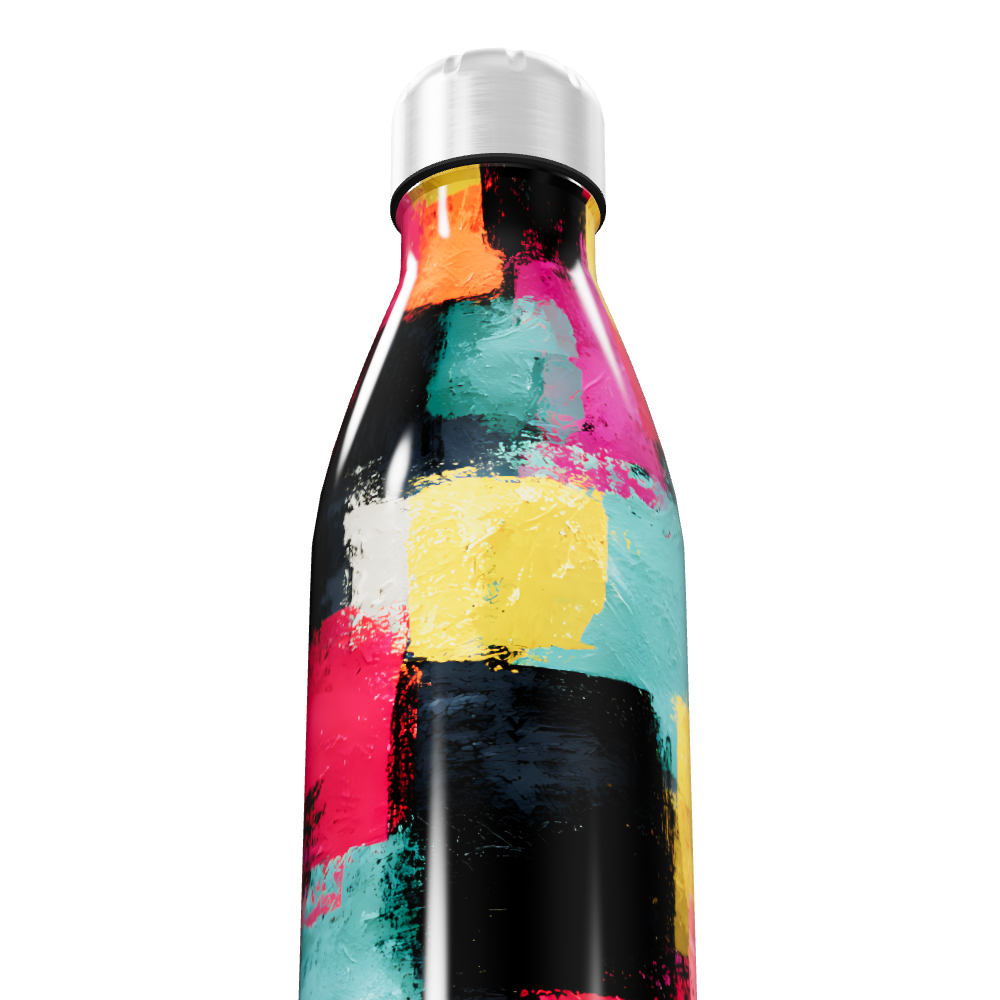 Garrafa Inox - Colorida Abstrata 500ml