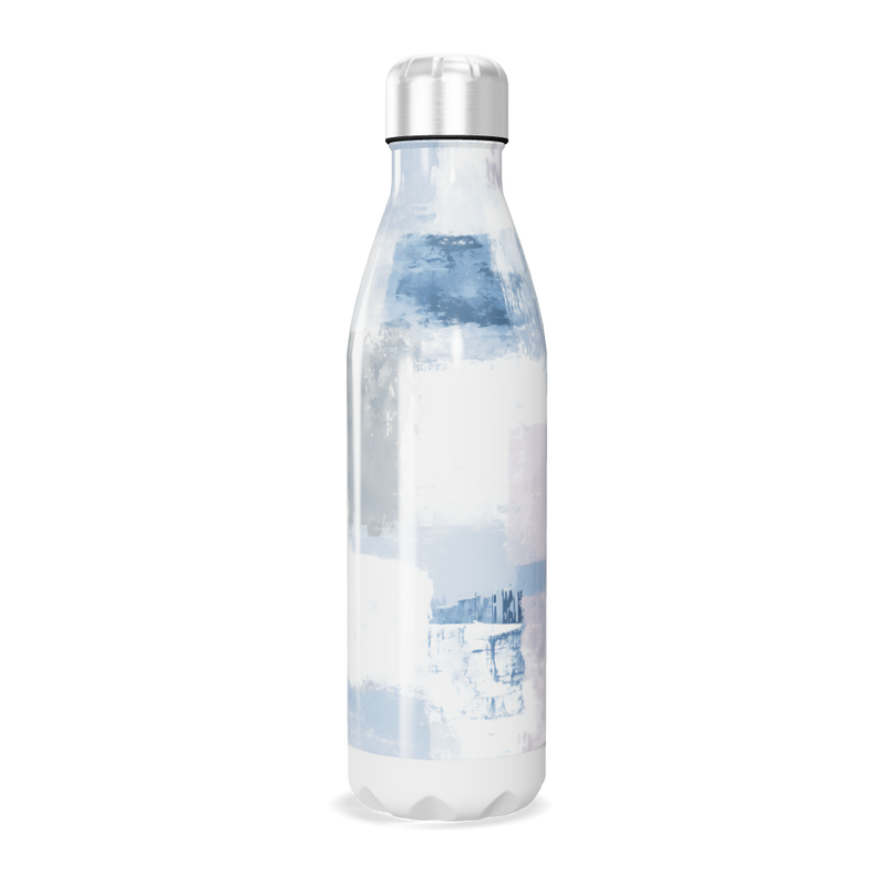 Garrafa Inox - Branco com efeito marmorizado