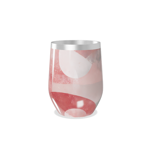 Copo Térmico Slim - Rosa com Estampa Abstrata