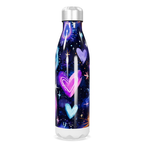 Garrafa Inox - Corações Coloridos